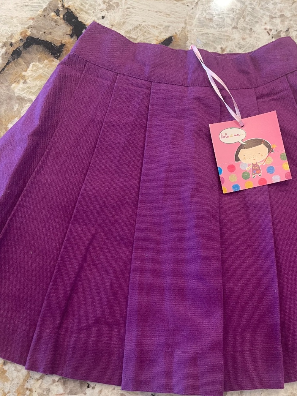 Lola et Moi Purple 100% Cotton Boutique Skirt Skort Quality Luxury Beirut NWT - Picture 1 of 7